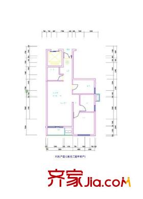 新興名園 2室 戶型圖