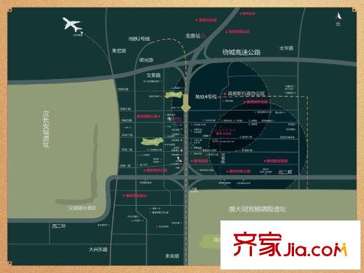 雅荷四季城區(qū)位圖
