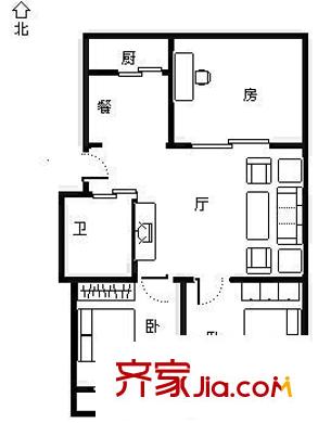 景辰家園 3室 戶型圖