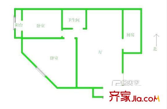 廣電大廈 2室戶型圖