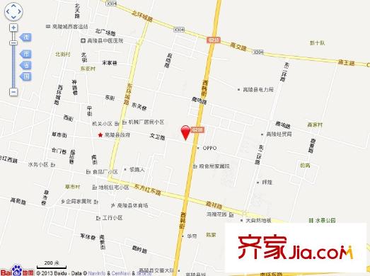 長安區(qū)開發(fā)四區(qū)交通圖 