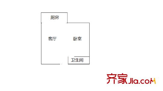 智慧城五期 1室 戶型圖