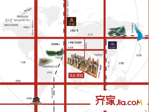 華遠(yuǎn)君城交通圖區(qū)位圖
