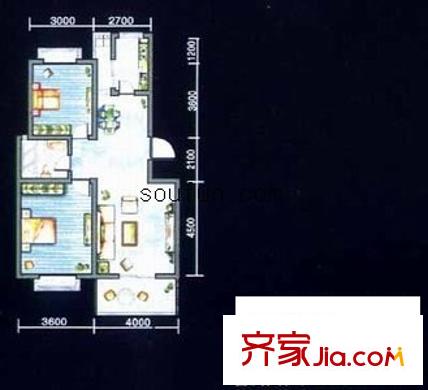 智慧城 2室 戶型圖