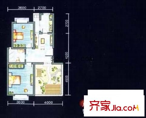 智慧城 2室 戶型圖