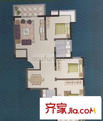  蘇格蘭風笛 戶型圖 3室2廳2衛(wèi)