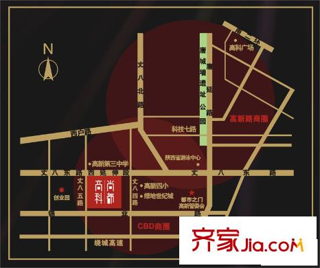 高科尚都區(qū)位圖