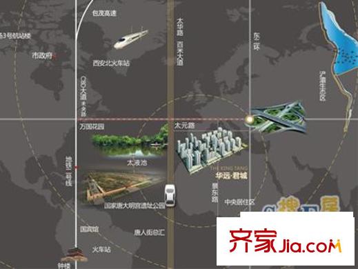 華遠(yuǎn)君城交通圖區(qū)位圖