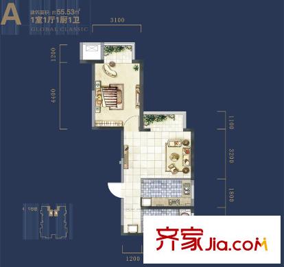華遠(yuǎn)君城戶型圖遠(yuǎn)君城 戶型圖 1室 1室1廳1衛(wèi)1廚