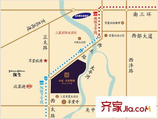 永威?高新紫園交通區(qū)位圖