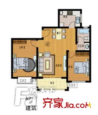 水利局家屬院 2室 戶型圖