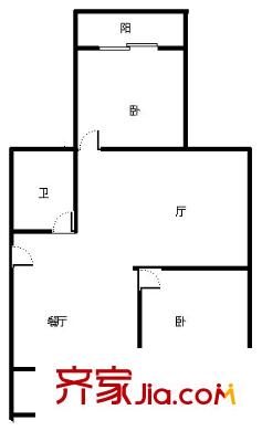 福澤小區(qū) 2室 戶型圖