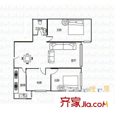 首秀 3室 戶型圖