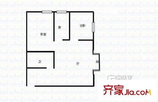 秦地雅仕戶型圖戶型圖 2室2廳1衛(wèi)1廚