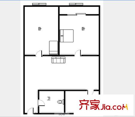 首秀 2室 戶型圖