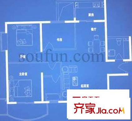 銀河華庭戶型圖3室2廳2衛(wèi)1廚