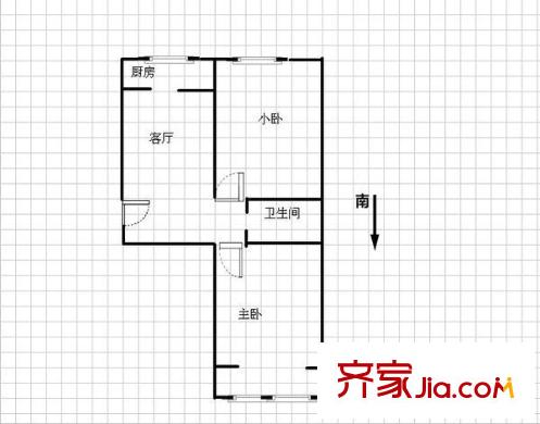 紫旭花園 2室 戶型圖