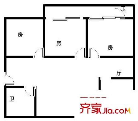 西長(zhǎng)安街長(zhǎng)樂小區(qū)戶型圖長(zhǎng)樂小區(qū) 3室 戶型圖 3室2廳1衛(wèi)1廚