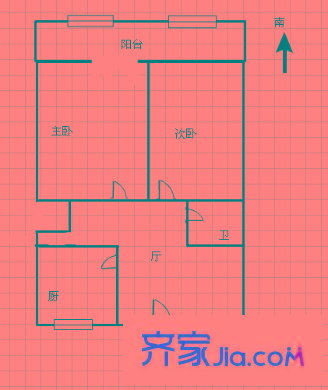 景龍池新居 2室 戶型圖