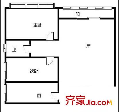 景龍池新居 2室 戶型圖