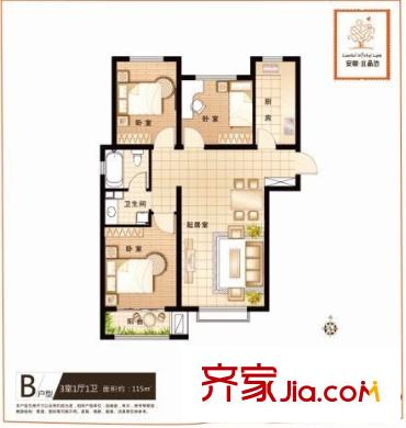 航天小區(qū) 3室 戶型圖