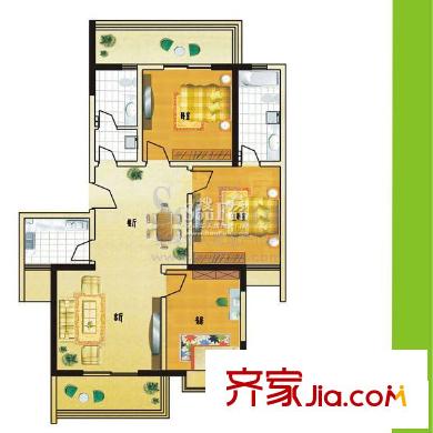 陽光家園戶型圖戶型圖 3室2廳2衛(wèi)1廚