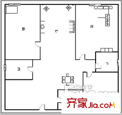 西勘新苑戶型圖西堪新苑  3室 戶型圖 3室2廳1衛(wèi)1廚