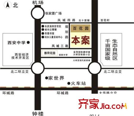 百花家園交通圖地圖