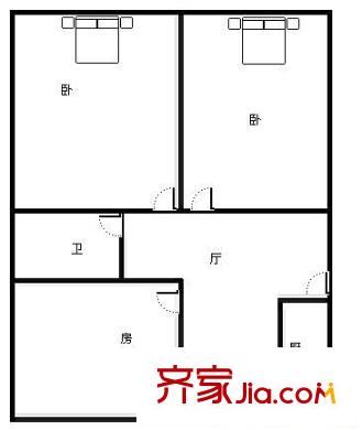 航天小區(qū) 3室 戶型圖