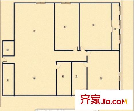 風(fēng)雷巷小區(qū) 3室戶型圖