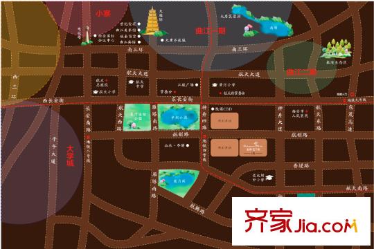 龍湖?花千樹項目區(qū)位圖