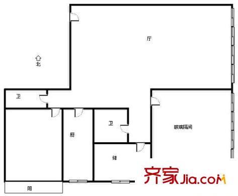怡和國際 1室 戶型圖