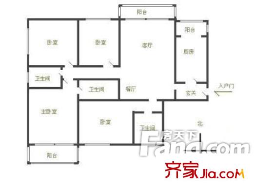 怡和國際 4室 戶型圖