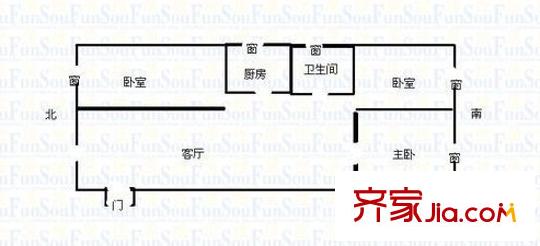 怡和國際 3室 戶型圖