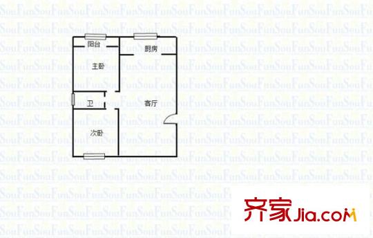大仁新苑 2室 戶型圖