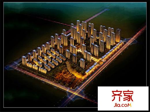乾基九境城夜景鳥(niǎo)瞰圖