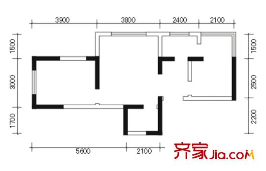 太和公園人家戶型圖65.26平方米戶型圖 2室1廳1衛(wèi)1廚
