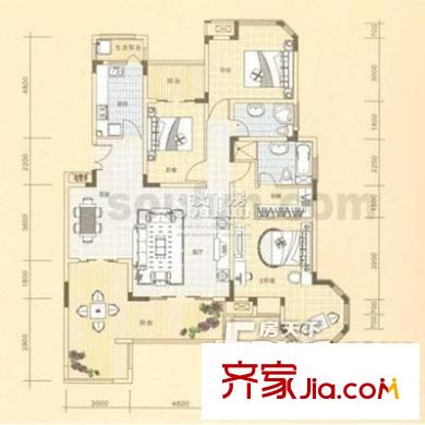  藍溪都市花園 3室 戶型圖