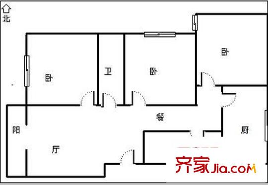 金花苑 3室 戶型圖