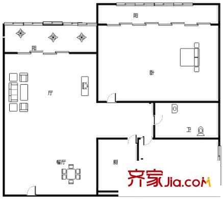 204研究所家屬院戶型圖204所家屬院 2室 戶型圖 2室2廳1衛(wèi)1廚