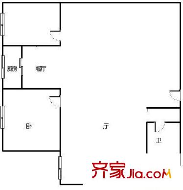 黃河小區(qū) 2室 戶型圖