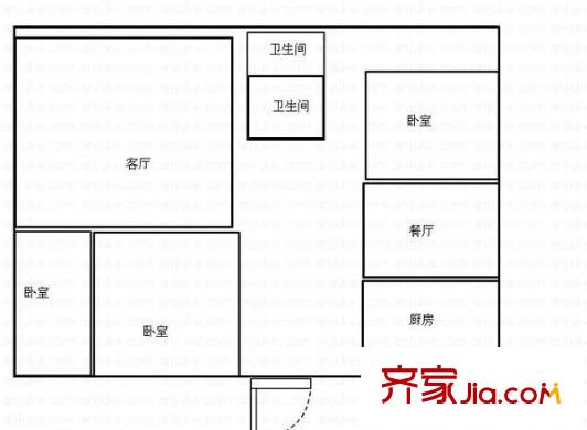 長安新市 3室 戶型圖