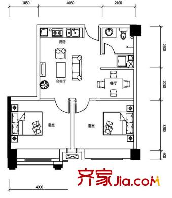 四棉社區(qū) 0室 戶型圖