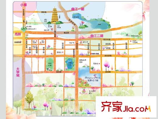 龍湖?花千樹區(qū)位圖