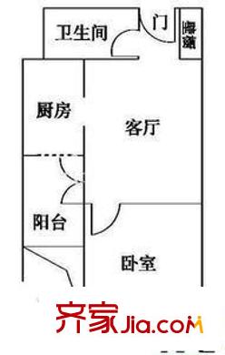 長泰金帝 1室 戶型圖