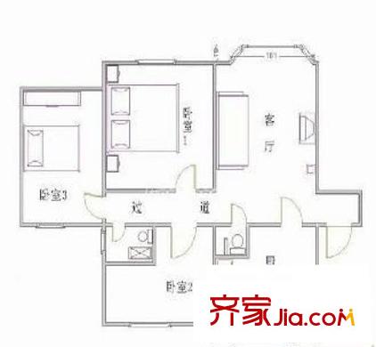 工商干部新村 3室 戶型圖