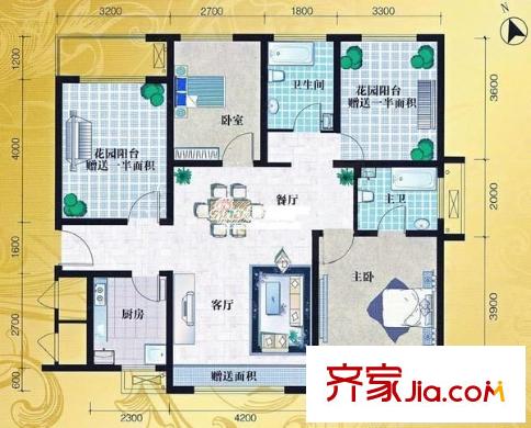 工商干部新村 3室 戶型圖