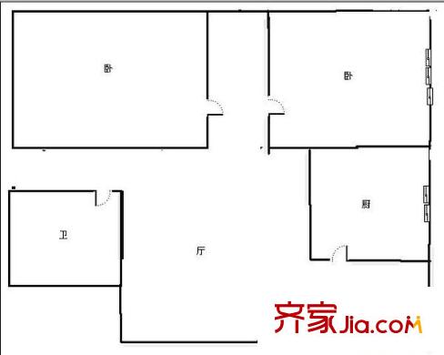 太白盛世 2室 戶(hù)型圖