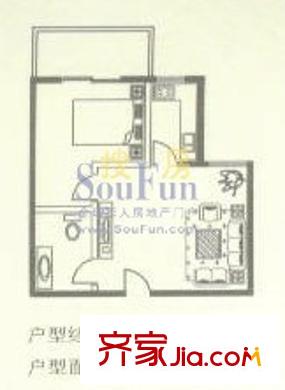 一品南山戶型圖戶型圖 1室1廳1衛(wèi)1廚