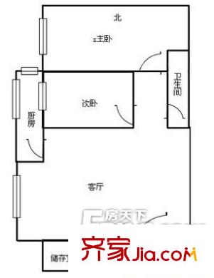 怡和國際戶型圖6 2室1廳1衛(wèi)1廚